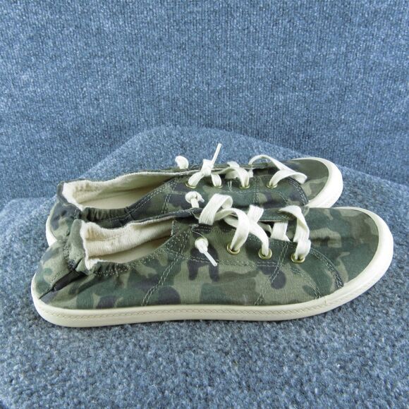 Time And Tru Women's Scrunchback Sneaker Green Fabric Size 8M Gently Used 2025 - Picture 3 of 6